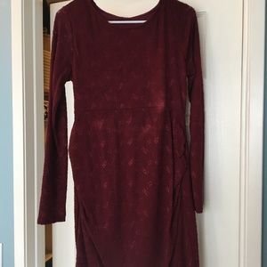 Pinkblush Maternity Long-Sleeve Dress - Lace - SzL